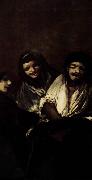 Francisco de goya y Lucientes Two Women and a Man oil painting artist